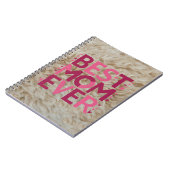 最高の母は今までトレンディーピンクタイポグラフィかわいい毛皮 ノートブック (左側)