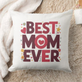 最高の母は今まで可愛いハート クッション (ブランケット)