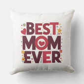 最高の母は今まで可愛いハート クッション (裏面)