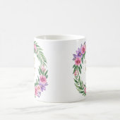 最高の母は今まで美しいフローラ コーヒーマグカップ (中央)