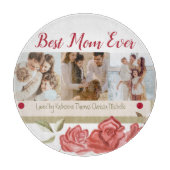 最高の母は今まで赤いバラのシックなマエレガントザーズ日 カッティングボード (正面)