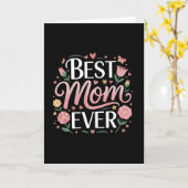 最高の母は今まで：心温まるフローラデザイン カード (黄色い花)