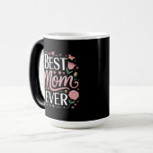 最高の母は今まで：心温まるフローラデザイン モーフィングマグカップ (正面左)