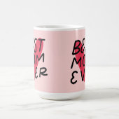 最高の母は常にハートの母モダン日 コーヒーマグカップ (中央)