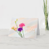 最高の母は常にパステルエレガントフローラ カード (正面)