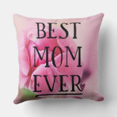 最高の母は常にピンクのチューリップ クッション (裏面)