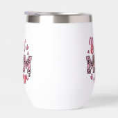 最高の母は常にピンクのフローラとヒョウの印刷 (右面)