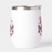 最高の母は常にピンクのフローラとヒョウの印刷 (左面)