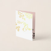 最高の母は常にピンクのフローラ母の日フォイルカード 箔カード (正面)