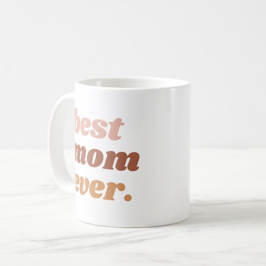最高の母は常にピンクのボホコーヒーマグ コーヒーマグカップ (正面左)