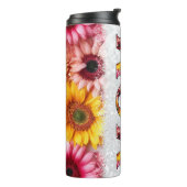 最高の母は常にピンクの黄色のフローラ タンブラー (回転左)