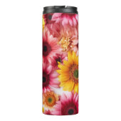 最高の母は常にピンクの黄色のフローラ タンブラー (裏面)
