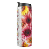 最高の母は常にピンクの黄色のフローラ タンブラー (回転右)