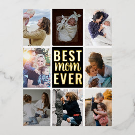 最高の母は常にフォトゴールドフォイル 箔シーズンポストカード