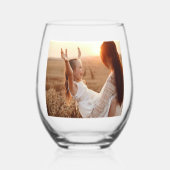 最高の母は常に写真の茎のないワイングラス ステムなしワイングラス (裏面)