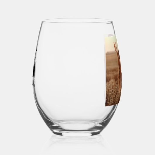 最高の母は常に写真の茎のないワイングラス ステムなしワイングラス (左)