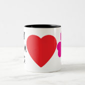 最高の母は常に文字のみマグカップ – 名前をカスタムするギフトママ ツートーンマグカップ (中央)