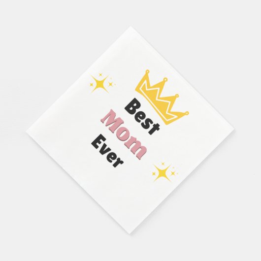 最高の母は常に文字 スタンダードランチョンナプキン (角)