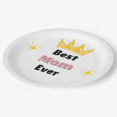 最高の母は常に文字 ペーパープレート (アングル)