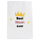 最高の母は常に文字 ミディアムペーパーバッグ (正面)