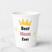 最高の母は常に文字 紙コップ (正面)