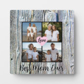 最高の母は常に木製動揺して写真をパーソナライズ フォトプラーク (正面)