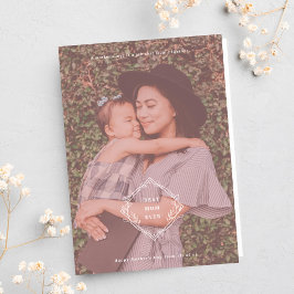 最高の母は感傷的に折り畳まれたホリデーカード シーズンカード