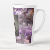 最高の母は抽象芸術紫の石英大理石 カフェラテマグ (右)