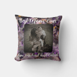 最高の母は抽象芸術紫の石英大理石 クッション