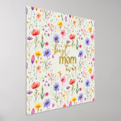 最高の母は未カラフル来の国の花金ゴールド 箔ポスター (レイダウン)