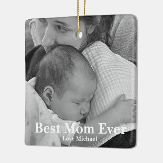 最高の母は未パーソナライズされた来 セラミックオーナメント (左)