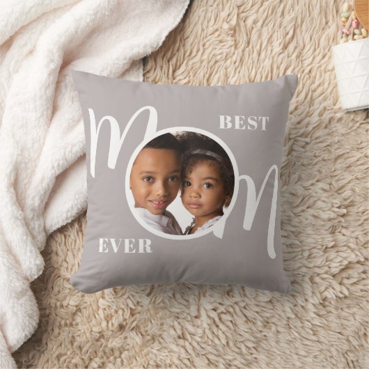 最高の母は灰色 クッション (ブランケット)