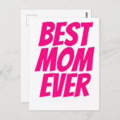 最高の母は熱いパーソナライズされた文字 ポストカード (正面/裏面)