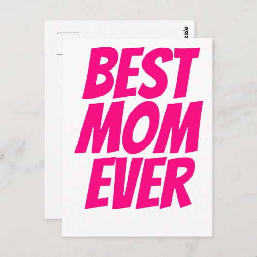 最高の母は熱いパーソナライズされた文字 ポストカード (正面/裏面)