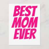 最高の母は熱いパーソナライズされた文字 ポストカード (正面)