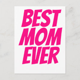 最高の母は熱いパーソナライズされた文字 ポストカード