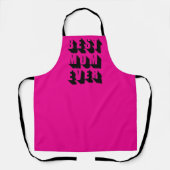 最高の母は熱いピンクの黒はっきりしたタイポグラフィクール エプロン (正面)