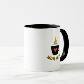 最高の母へのギフト - "Mom Fuel" コーヒーマグ アイコン マグカップ (正面右)