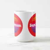 最高の母への母の日 Supermom コーヒーマグカップ (中央)