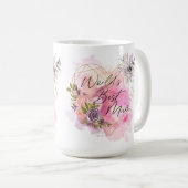 最高の母へ 世界の花束付き マザーズデイ 誕生日プレゼント コーヒーマグカップ (正面右)