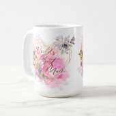 最高の母へ 世界の花束付き マザーズデイ 誕生日プレゼント コーヒーマグカップ (正面左)