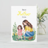 最高の母へ 愛する親子の絆をデザインしたカード カード (スタンド正面)