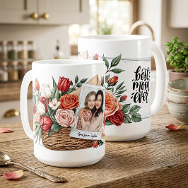 最高の母へ 花束と写真の母の日ギフト コーヒーマグカップ