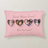 最高の母エカスタムバー4写真テンプレート アクセントクッション (正面)