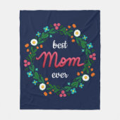 最高の母エバエレガントイフローラカラフルリース フリースブランケット (正面)