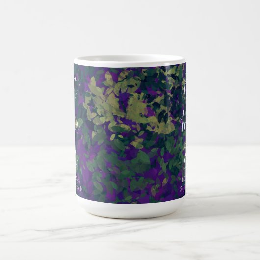 最高の母エバエレガントーガーデンフローラハンドロ色彩の鮮やかー コーヒーマグカップ (中央)