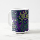 最高の母エバエレガントーガーデンフローラハンドロ色彩の鮮やかー コーヒーマグカップ (正面左)