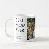最高の母エバカスタムーパーソナライズされた家族 コーヒーマグカップ (左)