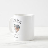最高の母エバカスタムー写真ハートマグカップ コーヒーマグカップ (正面左)