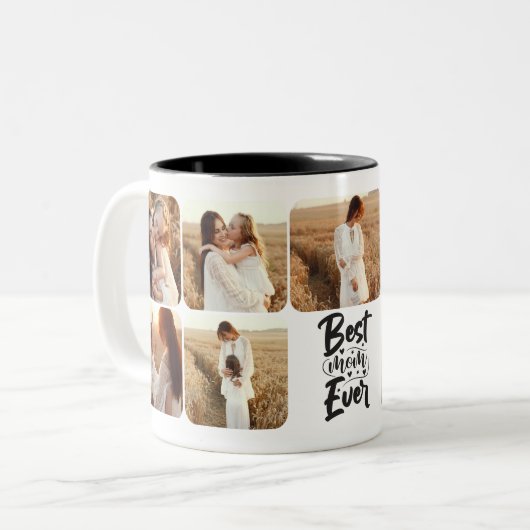 最高の母エバカスタムー写真マググ ツートーンマグカップ (正面左)